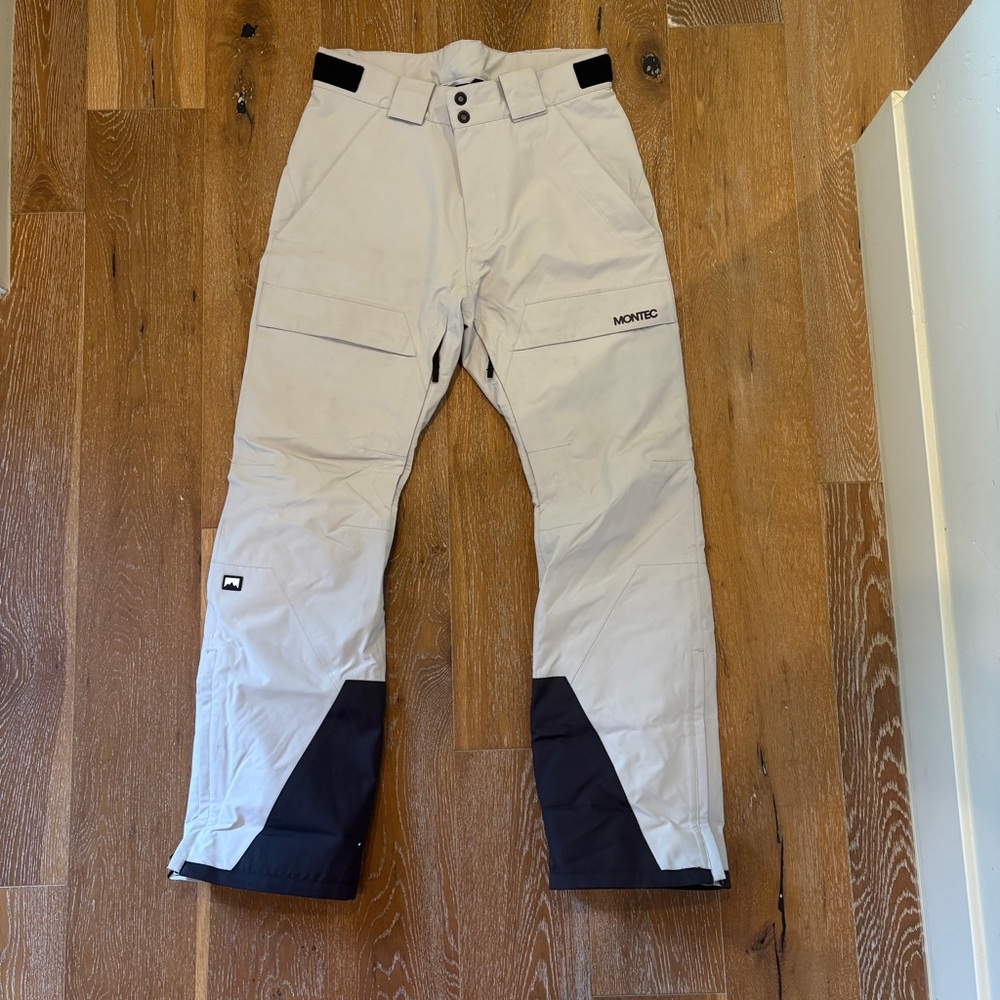 Montec Men's Kirin Ski Pants in Light Gray and Black
